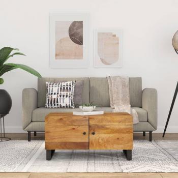 Mesa de centro 80x50x40 cm Madera maciza mango y contrachapada