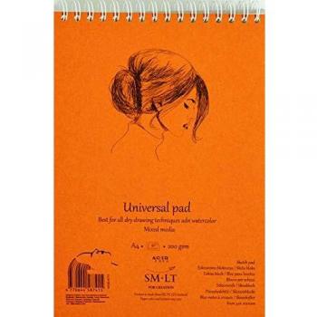 Álbum de Dibujo Espiral A4 Mixed Media 40 Hojas 200g - SM-LT
