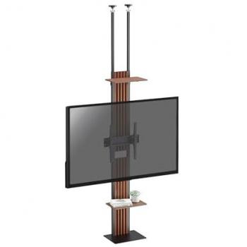 Soporte Kimex de Suelo a Techo para Pantallas de 32-65 Pulgadas - Altura Ajustable 200-260 cm - Máx. 40 Kg