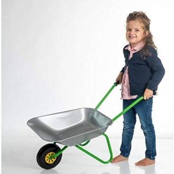 Carretilla de Metal Plata y Verde para Niños Outdoor Active 71301559