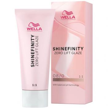 Wella Professionals Shinefinity Zero Lift Glaze Tinte temporal 60 ml - Nude female 08/0 Natural Latte