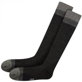 Lenz Merino Compression Long Socks Black for Men EU 42-44
