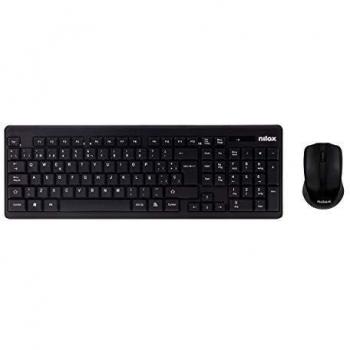 Nilox NXKMWE0001-NG Bundle Teclado y Ratón Inalámbrico 2.4Ghz Negro