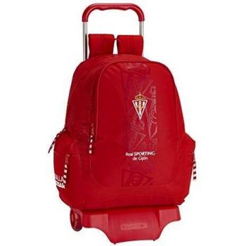 Mochila Escolar de Real Sporting de Gijón Oficial con Carro Safta 905
