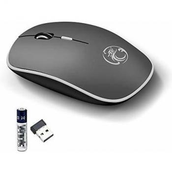 Ratón Inalámbrico Mini Ayete Ratón Inalámbrico Recargable Silencioso Infame Ratón óptico Silencioso Click Ultra Delgado 1600 DPI Para Computadora Portátil, PC, Portátil, Computadora, Mac