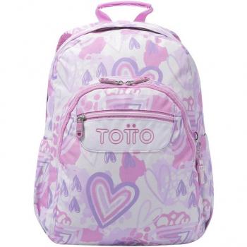 Mochila Totto Acuareles Escolar Adaptable a Carro - Rosa
