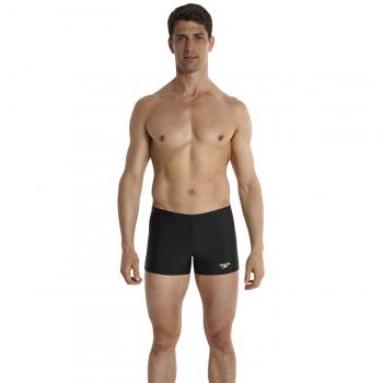 Speedo Sports Logo Bañador para hombre Negro negro y amarillo