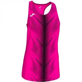 Joma Olimpia Camisetas, Mujer, Rosa Fluor-Negro, XL