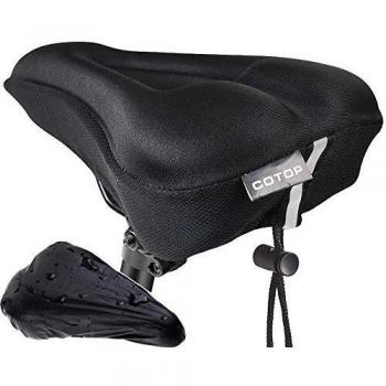 COTOP Cubierta de Asiento de Bicicleta, Funda de Asiento de Gel de sillín de Bicicleta, cojín de Bicicleta de sillín Suave con Tira Reflectante para Bicicleta de montaña/Carretera
