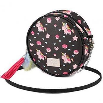 Bolso redondo Oh My Pop! Popnicorn - Negro