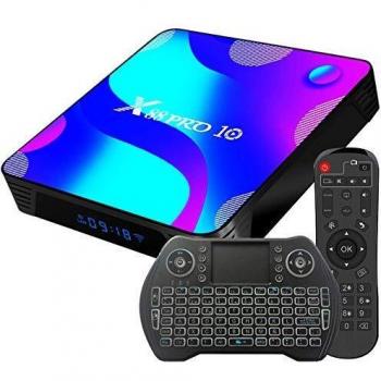 Android TV Box 11, 2GB RAM 16GB ROM Android 11.0 Compatible con 4K 3D H.265, RK3318 Dual-WiFi 2.4g / 5g Smart TV Box con Mini Teclado HDMI USB 3.0