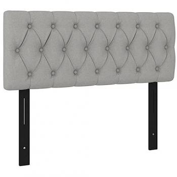 Cabecero de tela gris claro 100x7x78/88 cm