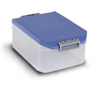 Tatay Caja Almacenaje Multiusos con Tapa, 4.5 L de Capacidad, Con Asas, de Polipropileno, Libre de BPA, Azul Paloma, Medidas 12 x 30 x 19 cm