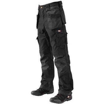 De trabajo Lee Cooper para hombre de trabajo Premium Plus papel de pared de diseño con espacio para varias bolsillos Toploader rodilla pantalones de bolsillos negro/negro