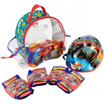 Blaze & Monster Machine Mochila, Casco Y Protecciones