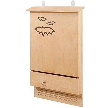 Ferplast Casa para murciélagos Bat House de Madera ecosostenible, Protección contra Mosquitos e Insectos, ecológica y Natural, 39 x 7 x h 58 cm, Biscuit, Mediano