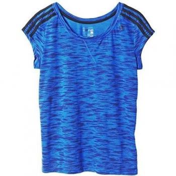 adidas ESS Thetee AOP - Camiseta para Mujer, Color Azul/Negro, Talla XS