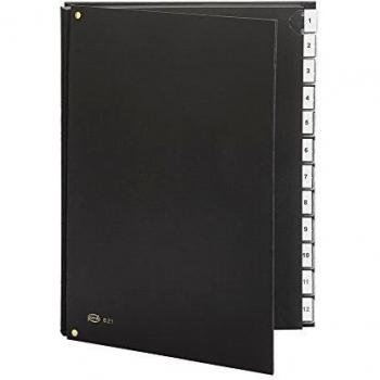 Pardo 82101 - Carpeta clasificadora cartón 1-12, color negro