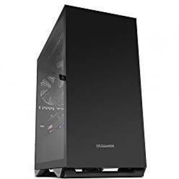 NOX Hummer Zero - NXHUMMERZEROBK - Minitorre Micro ATX-ITX, diseño Minimalista, cristal Templado, ventilador 120mm preinstalado, espacio hasta 5 ventiladores, filtro antipolvo, USB 3.0, color negro