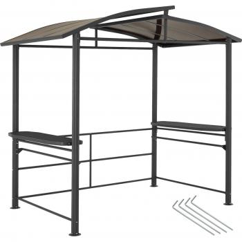 Tectake - Carpa para barbacoa Asado 2,4 x 1,5 x 2,34 m | Robusta carpa para barbacoa | Estructura de aluminio y acero revestidos en polvo | Te
