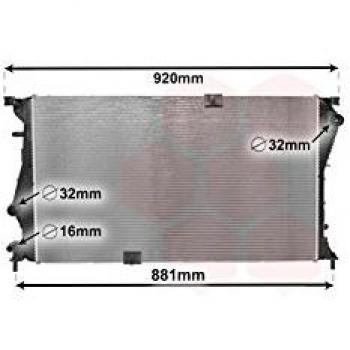 Radiador de refrigeración del motor Van Wezel 43002601 para Opel Vivaro y Renault Trafic