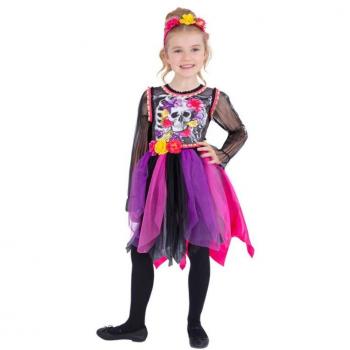 Disfraz de Catrina del Día de los muertos para niña de Smiffy's.