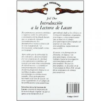 Introducción a la lectura de Lacan: El inconsciente estructurado como lenguaje: 121117