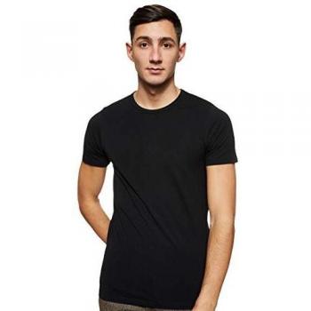 Jack & Jones Basic Black T-Shirt for Men - Short Sleeve, Slim Fit, 2XL