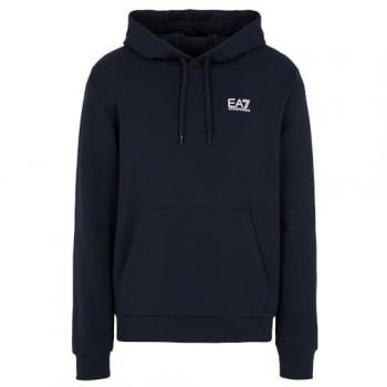 Sudadera con capucha EA7 Core Identity Logo negra pura - Talla XS