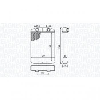 Radiador de calefacción MAGNETI MARELLI 350218507000