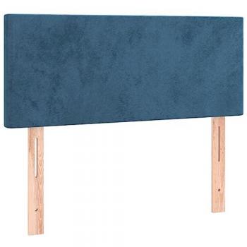 Cabecero con LED de terciopelo azul oscuro 80x5x78/88 cm