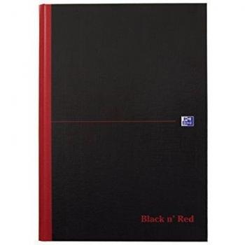 Negro n' rojo A4 gobernó Arizona cuaderno de tapa dura - negro/rojo