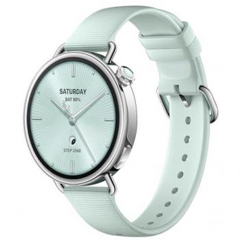 Xiaomi Smartwatch S4 41mm con Correa de Fluororubber Verde Menta, HyperOS, Pantalla AMOLED, 150+ Modos Deportivos, Seguimiento de Salud y Autonomía de 8 Días
