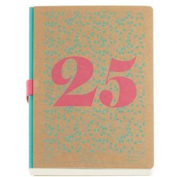 Agenda anual 2025 Miquelrius 155x213 mm Día página Kraft Hojas Basics, Cubierta cosida de cartón kraft, Papel sostenible 100 g/m², Goma portabolígrafos, Idiomas: Español