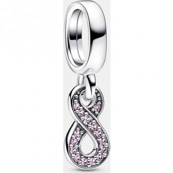 Charm Colgante Pandora Moments Infinito Brillante de Plata con Cristal Rosa - 792766C01