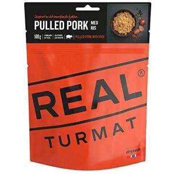 Real Turmat Pulled Pork with Rice - Freeze-Dried Camping Meal