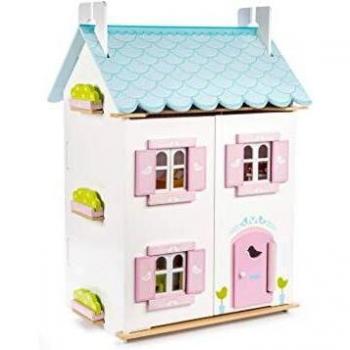 Le Toy Van - La casita del pájaro azul | Casita de muñecas de madera con muebles incluidos | A partir de 3 años +