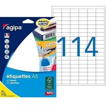 agipa Universal-Etiketten, 10 x 22 mm, weiß