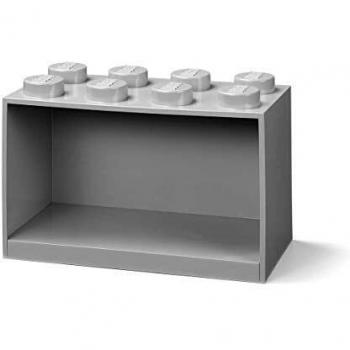 Room Copenhagen Estantería de Bloques Lego 8 Elementos, Gris, 8 ladrillo