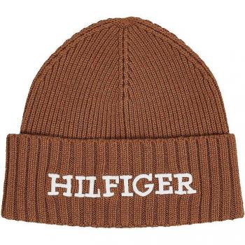 Tommy Hilfiger Monotype Beanie - Desert Khaki Cotton and Wool Hat for Men