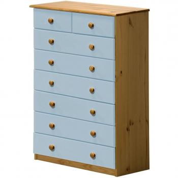 Diseño Vicenza Verona 6 + 2 cajones envejecido con detalles azul