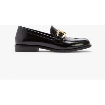 Mocasines Planos de Charol con Hebilla Frontal