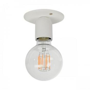 Lámpara de techo REGAL empotrada de metal y blanco, 10,3 cm de diámetro, forma de globo, estructura blanca, casquillo E27