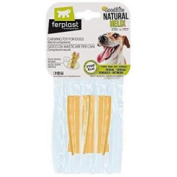 Ferplast 88262023 Goodbite Helix S Juguete Hueso À Hélice para La Higiene Oral, Sabor A Cereales, Perro Medio-Pequeño
