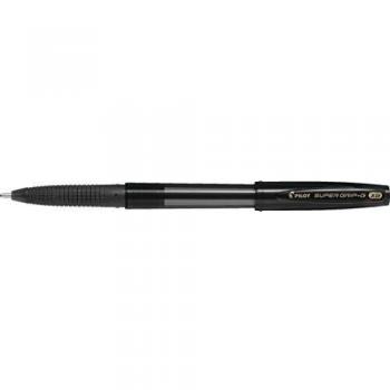Bolígrafo Pilot Super Grip G Negro con Capuchón y Punta Extra-Grande Recargable