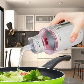 Kosma dispensador de aceite de acero inoxidable | Aceite y Vinagre frasco dispensador - Botella de aceite de oliva, no pico de vertido antigoteo, botella de aceite antifugas - 250 ml
