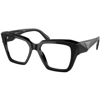 Gafas Recetadas Prada PR 09ZVF Asian Fit 1AB1O1 para Mujer Negras con Armazones de 52 mm