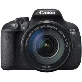 Canon eos 700d efs 18135 is stm camara reflex digital de 18 mp pantalla 3 tactil grabacion de video full hd color negro kit cuerpo con objetivo efs 18135 mm is stm