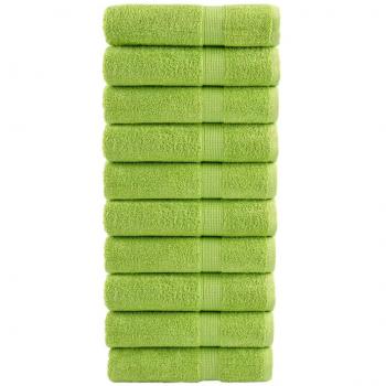 Toallas de ducha SOLUND 10 piezas verde manzana 70x140 cm 600g/m²