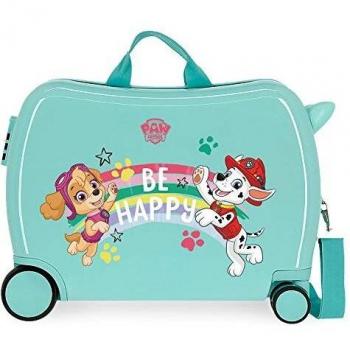 Paw Patrol La Patrulla Canina Be Happy Maleta Infantil Azul 50x39x20 cms Rígida ABS Cierre combinación 38L 2,1kgs 4 Ruedas Equipaje de Mano